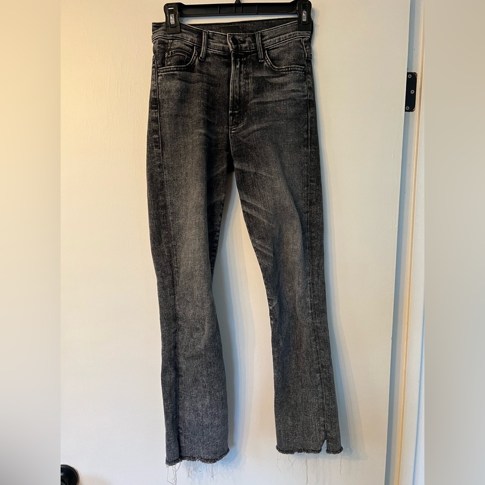 MOTHER The Stunner High Waist Distressed Fray Hem Ankle Skinny Jeans